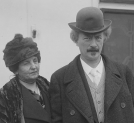 Ignacy Jan Paderewski z żoną na pokładzie statku w 1918 roku.
