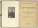 Julian Klaczko, "Listy włoskie : (1860) ; Margrabia Aleksander Wielopolski ; Książę Adam Czartoryski : (1861)" (strona tytułowa)