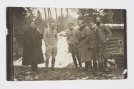 Józef Piłsudski i oficerowie I Brygady podczas kampanii na Wołyniu (1916 r.)