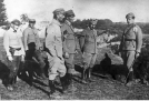 Brygadier Józef Piłsudski, pułkownik Andrzej Galica, pułkownik Leon Berbecki, i porucznik Bolesław Wieniawa-Długoszowski podczas walk w 1914 r.