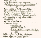 Rękopis wiersza "Fortepian Chopina"