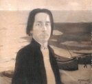 "Autoportret; Rybak II"  Mieczysława Jakimowicza.