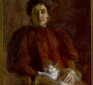"Portret kobiety z kotem" Anieli Pająkówny.