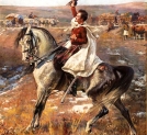 Portret Petöfiego na koniu na tle taboru"" Jana Styki.
