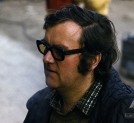 Andrzej Jerzy Piotrowski podczas realizacji filmu "Zasieki" w 1973 roku.