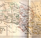 Mapa z "Krótkiego rysu jeografii Szląska dla nauki początkowej" Józefa Lompy.