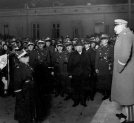 Delegacje wojskowe z hołdem u marszałka Polski Józefa Piłsudskiego w rocznicę zwycięstwa nad Armią Czerwoną, listopad 1930 r.