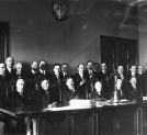 Uroczystość zaprzysiężenia przez Radę Izby Adwokackiej w Warszawie nowych adwokatów w marcu 1926 roku.