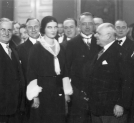 Przyjęcie u prezydenta m.st. Warszawy Zygmunta Słomińskiego w stołecznym Magistracie w marcu 1930 roku.