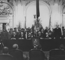 Uroczystości ku czci zmarłego ministra spraw zagranicznych Francji Aristide Brianda, sala Rady Miejskiej m. st. Warszawy  11.04.1932 r.