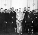 Józef Piłsudski marszałek Polski w towarzystwie swoich współpracowników, Warszawa 1928 r.
