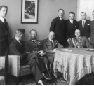 Uczestnicy spotkania w Ministerstwie Komunikacji związanego z lotem kapitana Stanisława Skarżyńskiego nad południowym Atlantykiem, 3.08.1933 r.