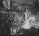 Obraz artysty malarza Jana Henryka Rosena "Śmierć księdza Skorupki".