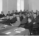 Posiedzenie sejmowej komisji budżetowej w 1924 roku.