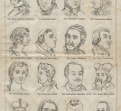 Strona 9 "Atlasu 300 portretów w drzeworytach zasłużonych w narodzie Polaków i Polek" z roku 1860.