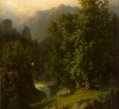 "Dolina Strążyska w Tatrach" Alfreda Schouppé.