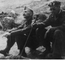 Generałowie Nikodem Sulik i Zygmunt Bohusz-Szyszko w czasie bitwy o Monte Cassino w maju 1944 r.