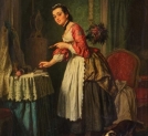 "Pokojówka odkrywająca list" Leopolda Loefflera.