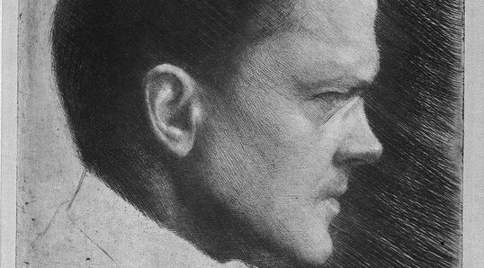  "Autoportret profilem"  Józefa Pankiewicza.  