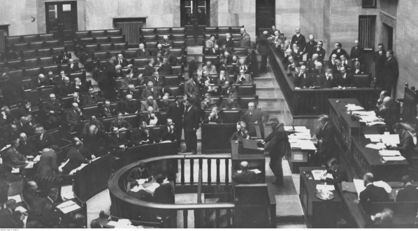  Posiedzenie Sejmu w styczniu 1929 roku.  