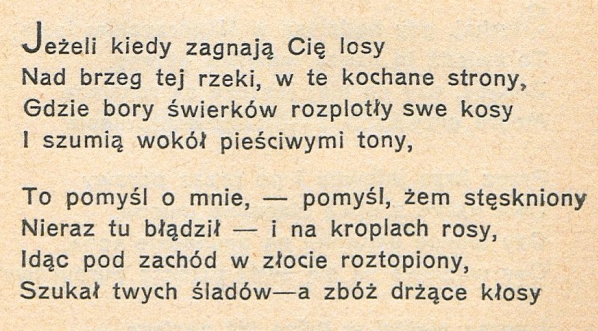  "Ze wspomnień" Zygmunta Różyckiego.  