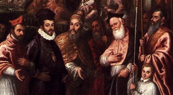  "Dodża i patriarcha Wenecji witają Henryka III, króla Francji" Andrei Vicentino.  