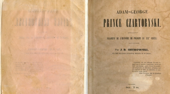  Józefat Bolesław Ostrowski "Adam-George, prince Czartoryski : fragment de l'histoire de Pologne au 19e s."  