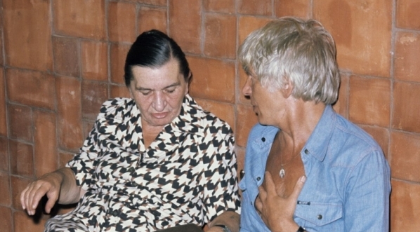  Wanda Jakubowska i Janusz Nasfeter podczas Festiwalu Polskich Filmów Fabularnych w Gdańsku w 1975 roku.  
