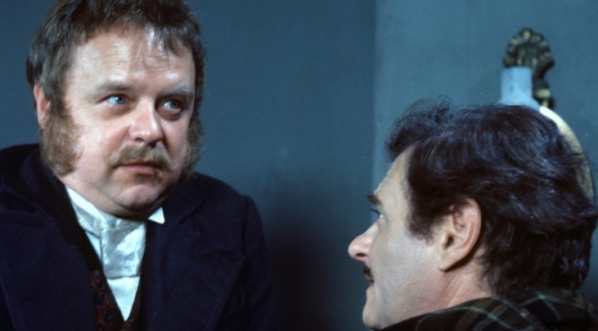  Stanisław Bareja i Bronisław Pawlik w filmie Ryszarda Bera "Lalka" z 1977 roku.  