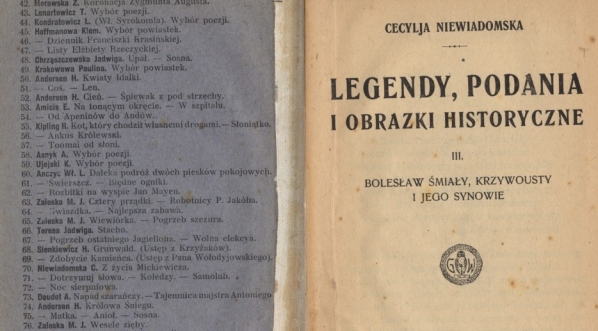  Cecylia Niewiadomska "Legendy, podania i obrazki historyczne"  (strona tytułowa)  