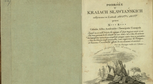  Aleksander Antoni  Sapieha "Podróże w kraiach słowiańskich odbywane w latach 1802gim i 1803cim" (strona tytułowa)  