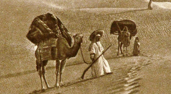  "Tuaregowie, koczujący w pustyni w drodze do Tunisji".  