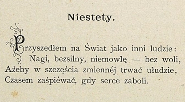  "Niestety" Wacława Liedera.  