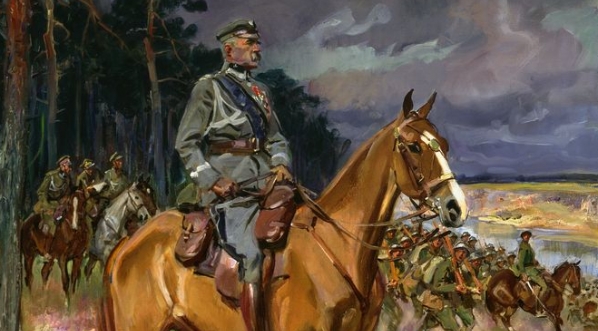  "Piłsudski na kasztance" Wojciecha Kossaka.  