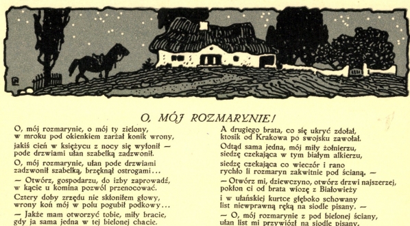  Eligiusz Niewiadomski, ilustracja do wiersza Edwarda Słońskiego "O, mój rozmarynie"  