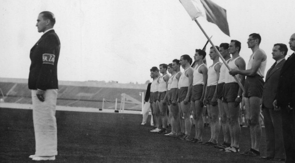  Trójmecz lekkoatletyczny Polska - Belgia - Węgry  w Warszawie w 1936 roku.  