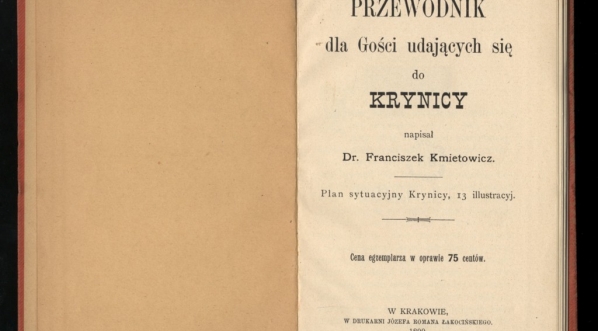  Franciszek Kmietowicz, "Przewodnik dla gości udających się do Krynicy" (strona tytułowa)  