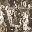 "Kard. Oleśnicki okazuje kr. Jagielle zniszczony przez husytów obraz N.M.P. ...