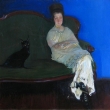 "Portret żony z kotem" Konrada Krzyżanowskiego. ...