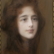 "Portret młodej kobiety" Teodora Axentowicza. ...