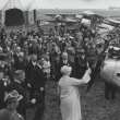 Poświęcenie awionetek Kolejowego Przysposobienia Wojskowego w Krakowie w czerwcu 1931 ...