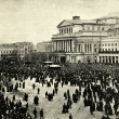 Warszawa : Plac Teatralny od samego rana, w dzień pogrzebu ...