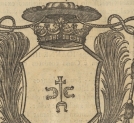 Herb Franciszka Michała Prażmowskiego w druku panegirycznym z roku 1691.