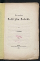 Władysław Euzebiusz Kosiński, "Naturalna polityka Polski" (strona tytułowa)
