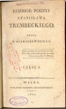 Hipolit Klimaszewski, "Rozbiór poezyj Stanisława Trembeckiego. Cz. 1" (strona tytułowa)