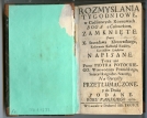 Stanisław Dominik Kleczewski, "Rozmyslania tygodniowe w codziennych rozmowach Boga... " (strona tytułowa)