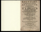 Bartłomiej Kazimierz Malicki "Salvtare langventis patriae antidotvm, ex virtute ac nomine..." (strona tytułowa)
