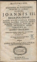 Joachim Pastorius "Aegis Palladia in Serenissimi ac Potentissimi Principis et Domini Domini Joannis III Regis Poloniae [...]" (strona tytułowa)