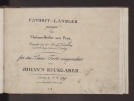 Jan Ruckgaber "Favorit-Landler: gesungen von Madame Becker aus Prag: eingelegt bey ihrer Benefiz-Vorstellung am 20ten July 1822 zu Lemberg: fur das Piano-Forte eingerichtet: ouv. 1" (strona tytułowa)