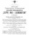 Druk reklamowy Zakładów Mechanicznych Towarzystwa Przemysłowego  Lilpop, Rau i Loewenstein